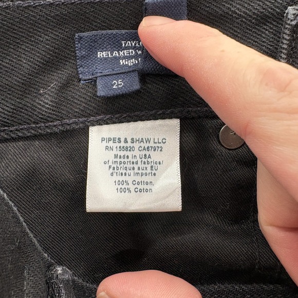 Veronica Beard Jeans Womens 25 Black Taylor Relaxed Wide Leg High Rise Denim - Picture 6 of 14